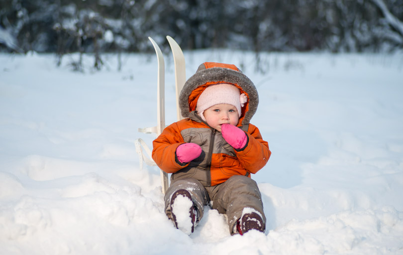 ski avec bebe