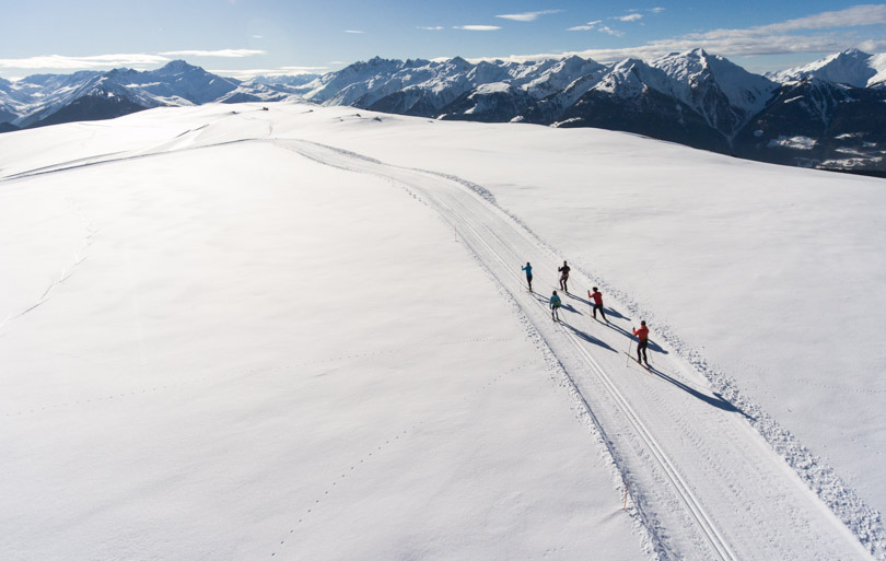 ski de fond avec enfant