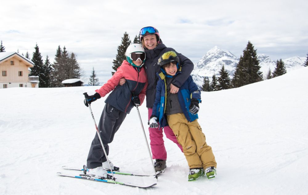 Skier dans le val d'Arly &agrave; Notre dame de bellecombe