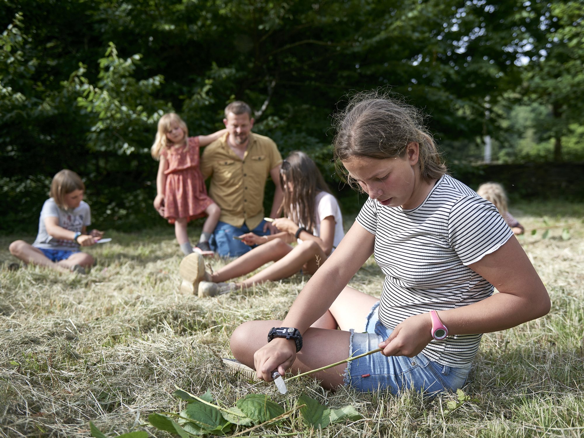 Atelier de survie en famille en pleine nature, en Wallonie