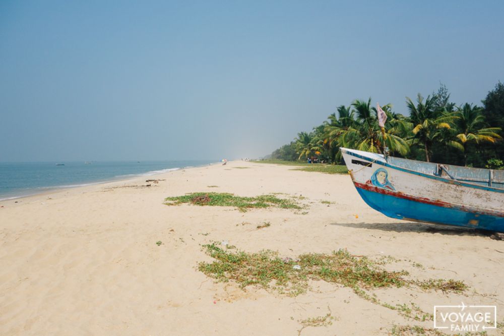 plage en inde du sud en famille