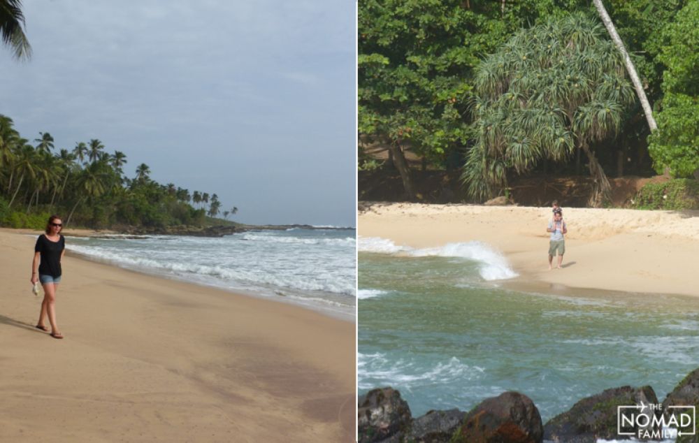 plage sri lanka enfant famille