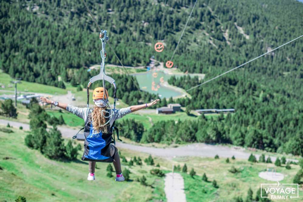 tyrolienne sejour andorre famille enfant