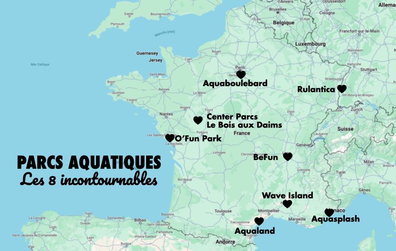 Parcs aquatiques carte