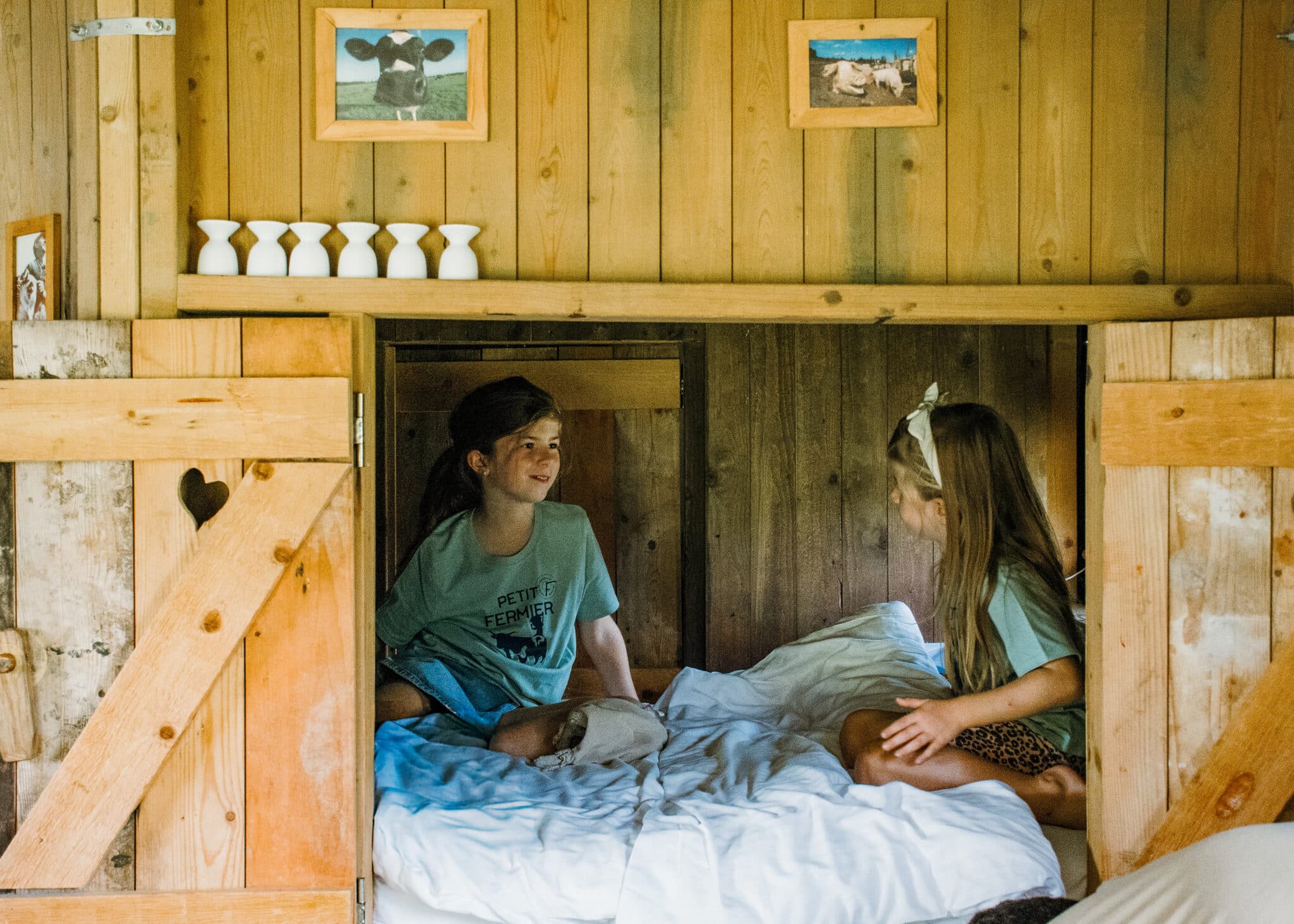 Séjour à la ferme unique avec Un Lit au Pré