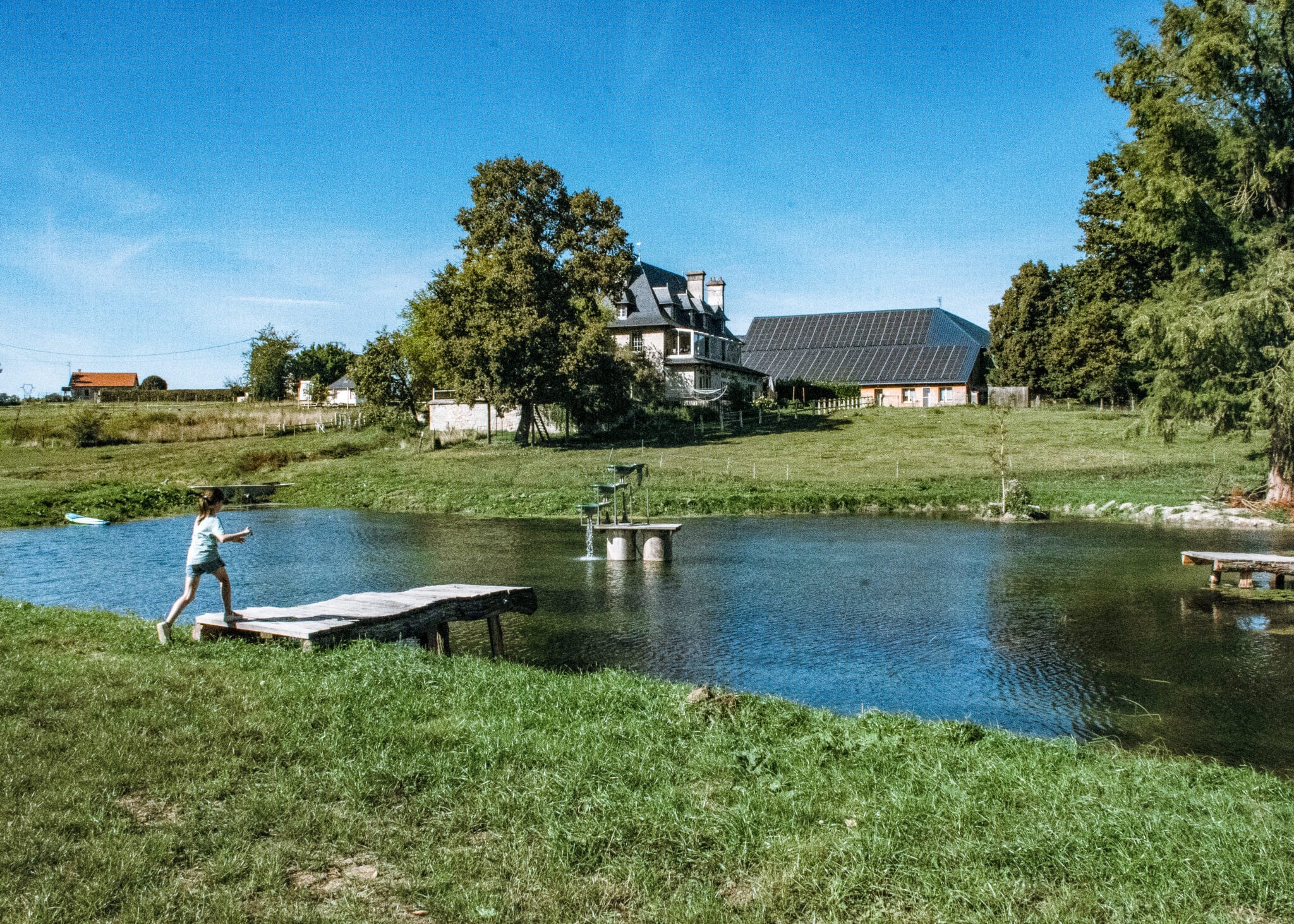 Séjour à la ferme unique avec Un Lit au Pré